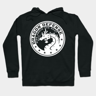 Dragon Defense White Logo Shirt | Veteran Owned Hoodie